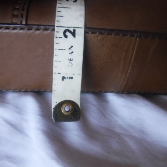 Leather Fossil Satchel Shoulder Bag Brown Purse - Picture 6 of 16